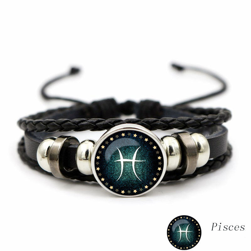 Luminous Twelve Constellation Artificial Gemstone Bracelet