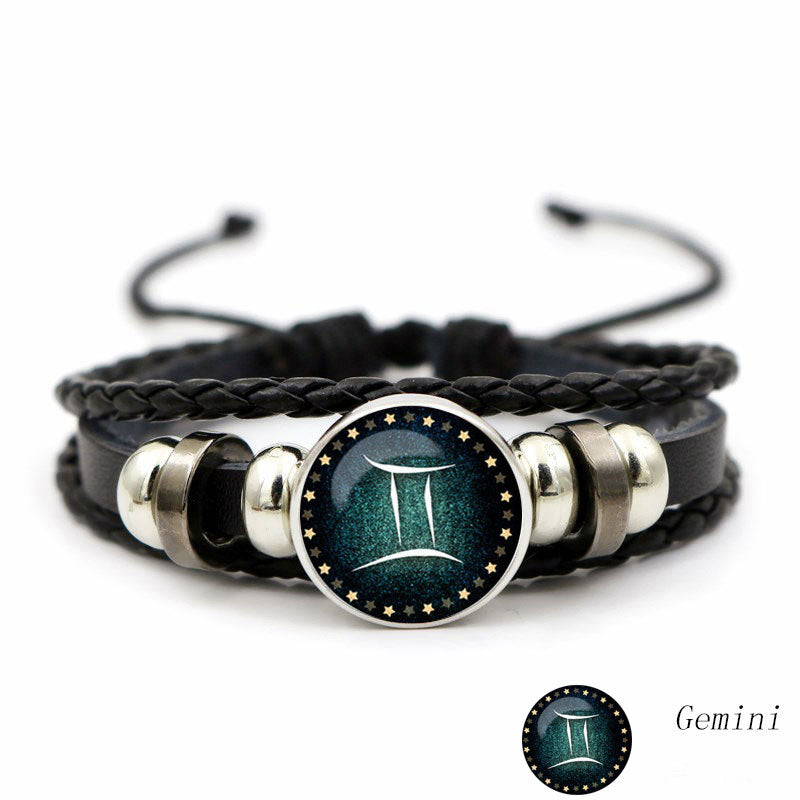 Luminous Twelve Constellation Artificial Gemstone Bracelet