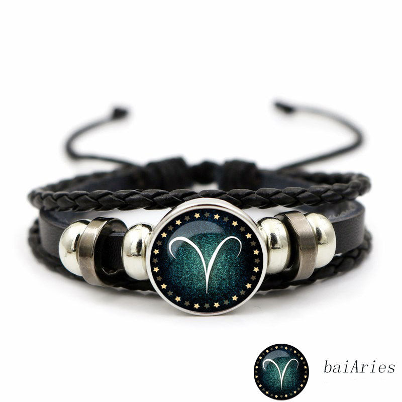 Luminous Twelve Constellation Artificial Gemstone Bracelet