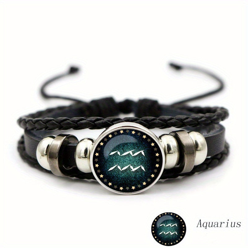 Luminous Twelve Constellation Artificial Gemstone Bracelet