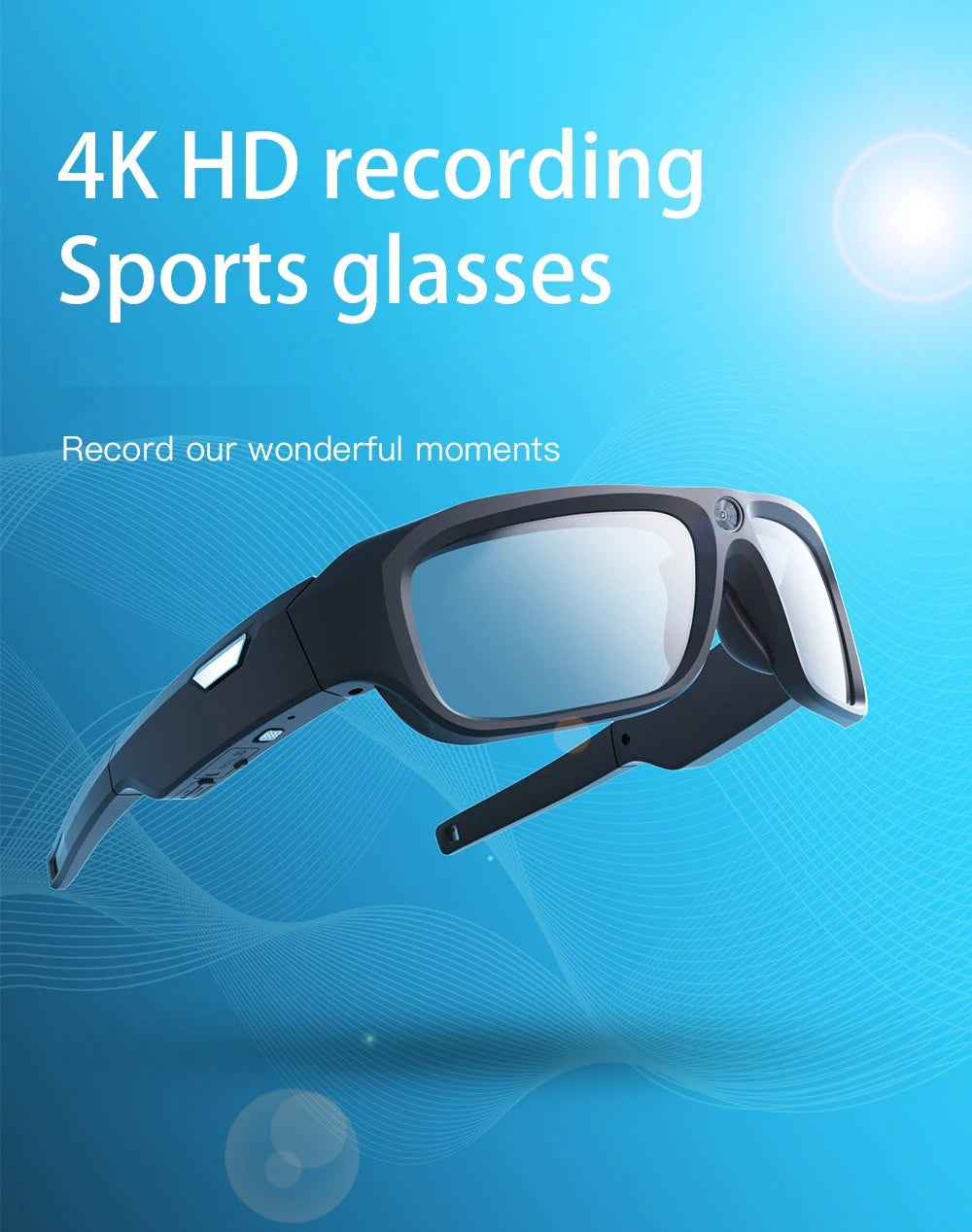 Video Smart Glasses With Eyewear Camcorder For Outdoor Mini Camera