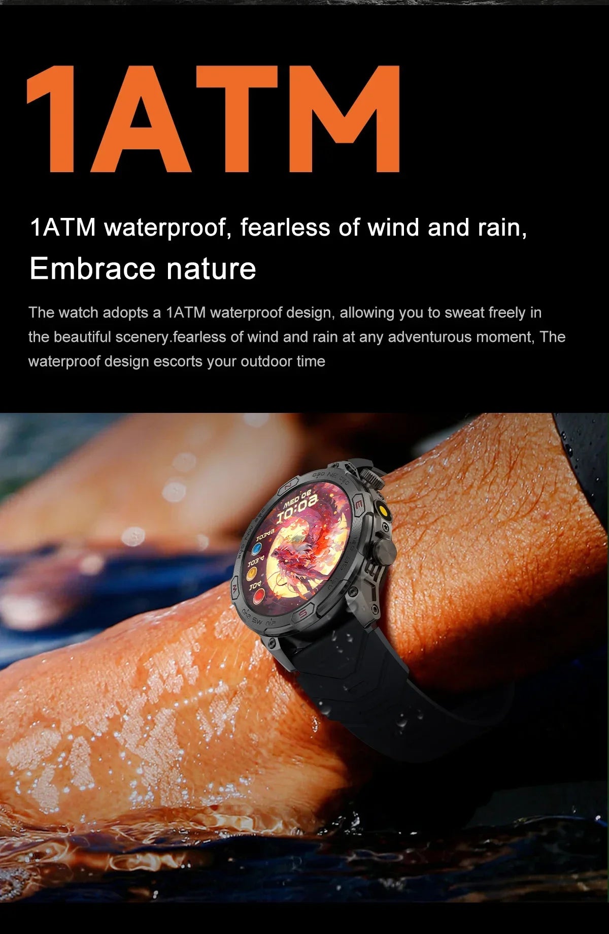 Xiaomi Outdoor Military Flashlight GPS Smart Watch