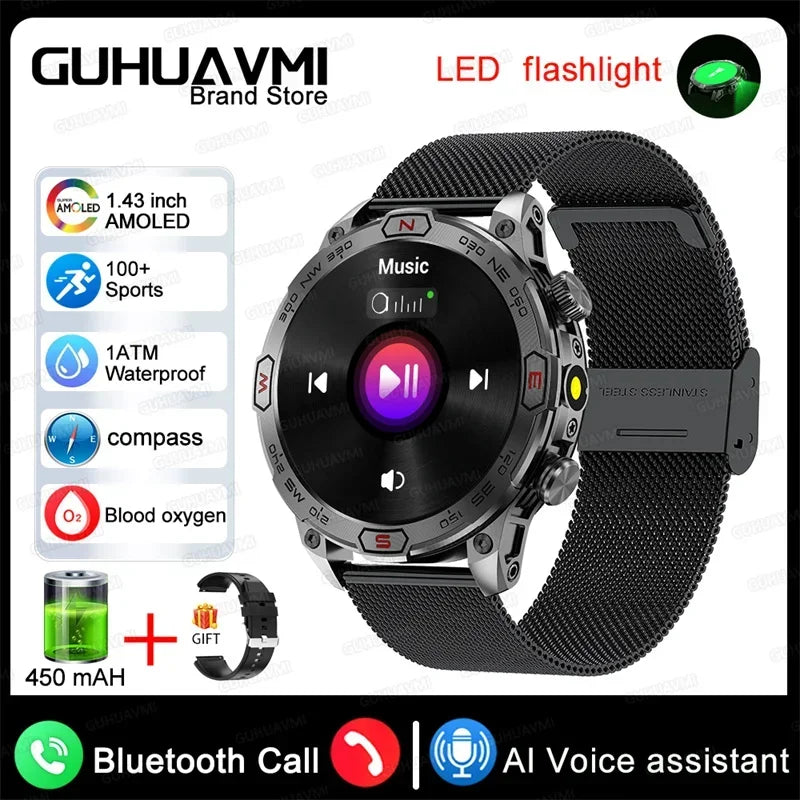 Xiaomi Outdoor Military Flashlight GPS Smart Watch