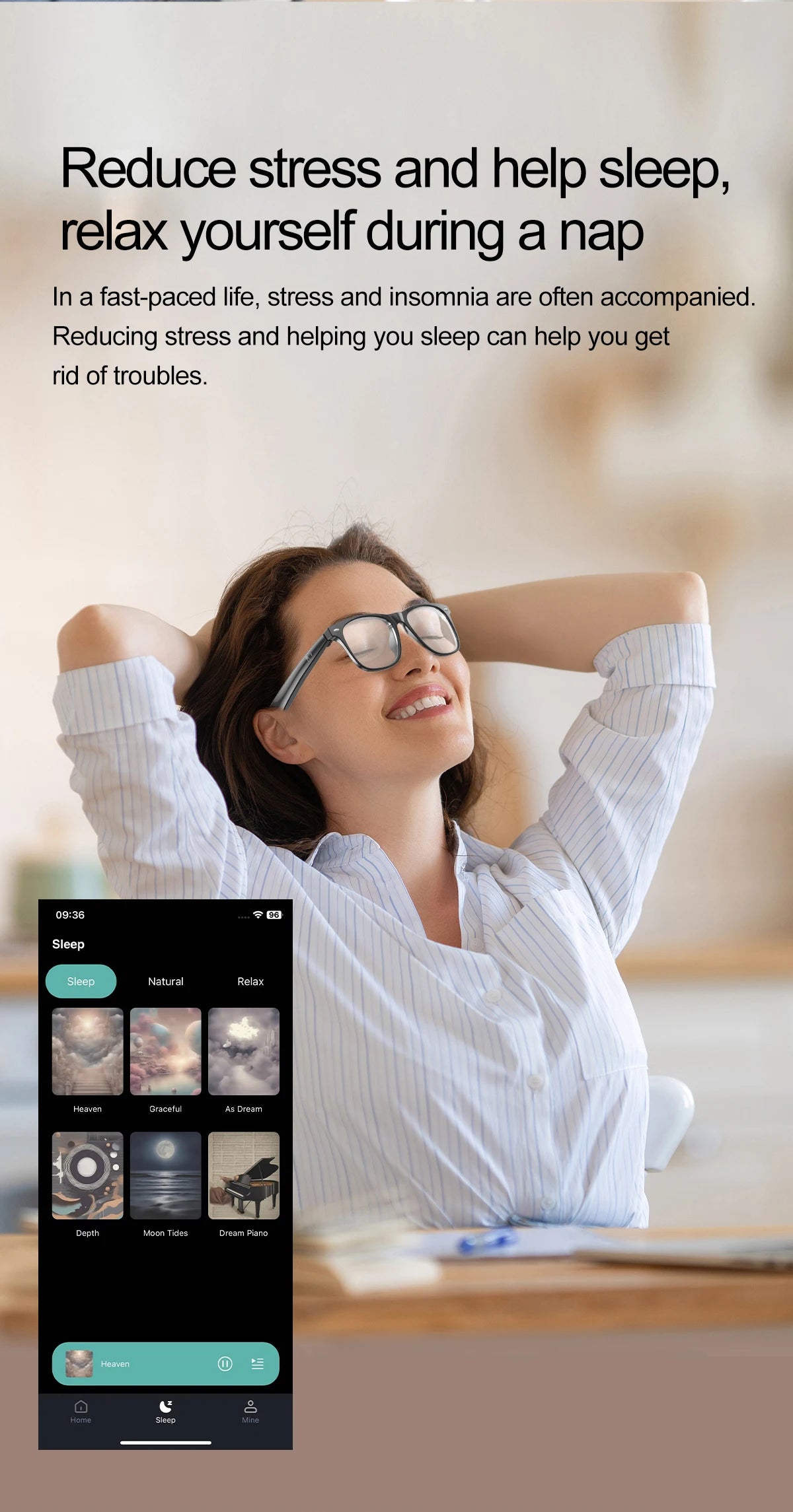 Smart Glasses AI Intelligent Voice Video Real-time Translation Bluetooth