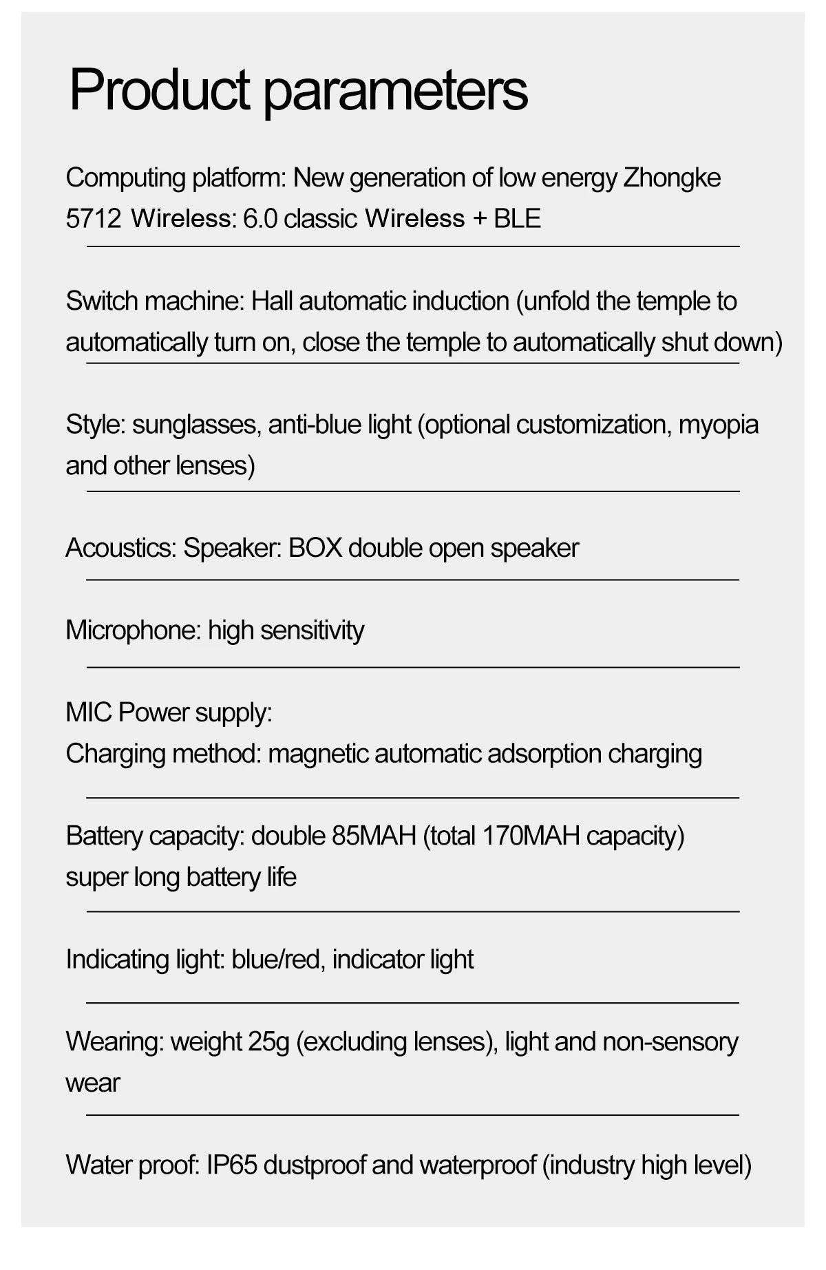 Smart Glasses AI Intelligent Voice Video Real-time Translation Bluetooth