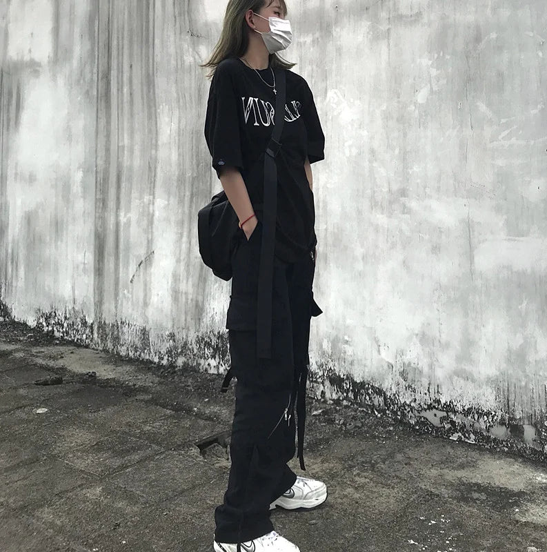 High Street Black Multi Zipper Jeans
