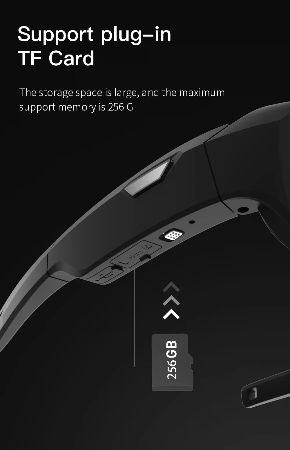 Video Smart Glasses With Eyewear Camcorder For Outdoor Mini Camera