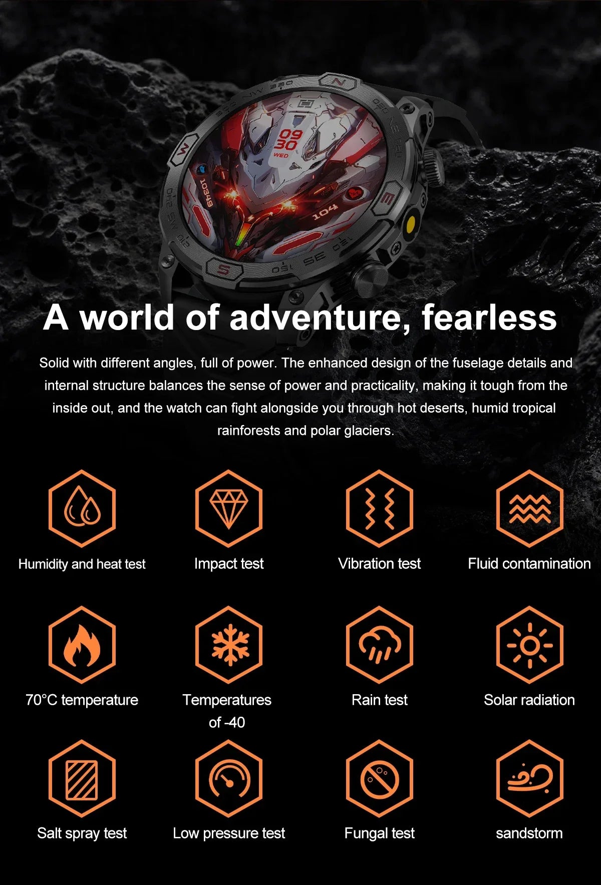 Xiaomi Outdoor Military Flashlight GPS Smart Watch