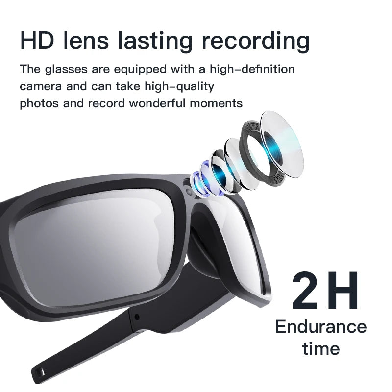 Video Smart Glasses With Eyewear Camcorder For Outdoor Mini Camera