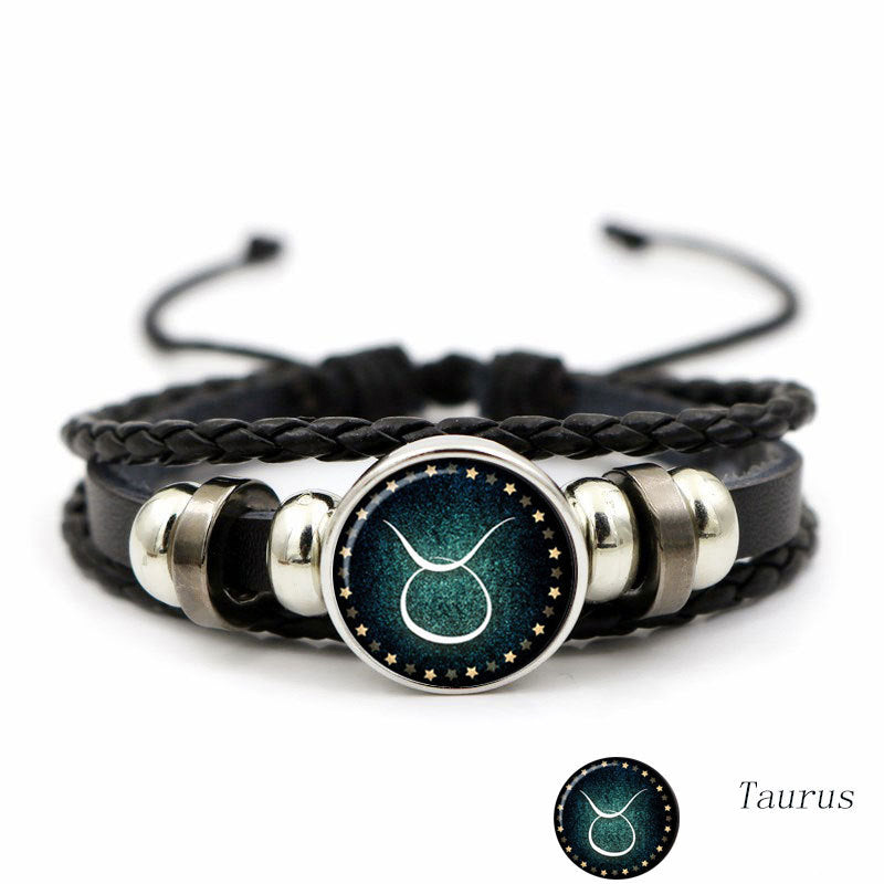 Luminous Twelve Constellation Artificial Gemstone Bracelet