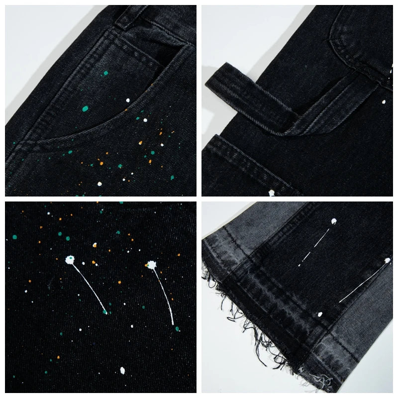 Vintage Streetwear Flared Jeans Pants