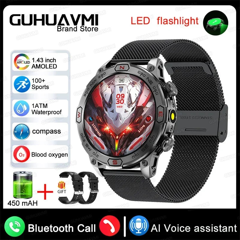 Xiaomi Outdoor Military Flashlight GPS Smart Watch