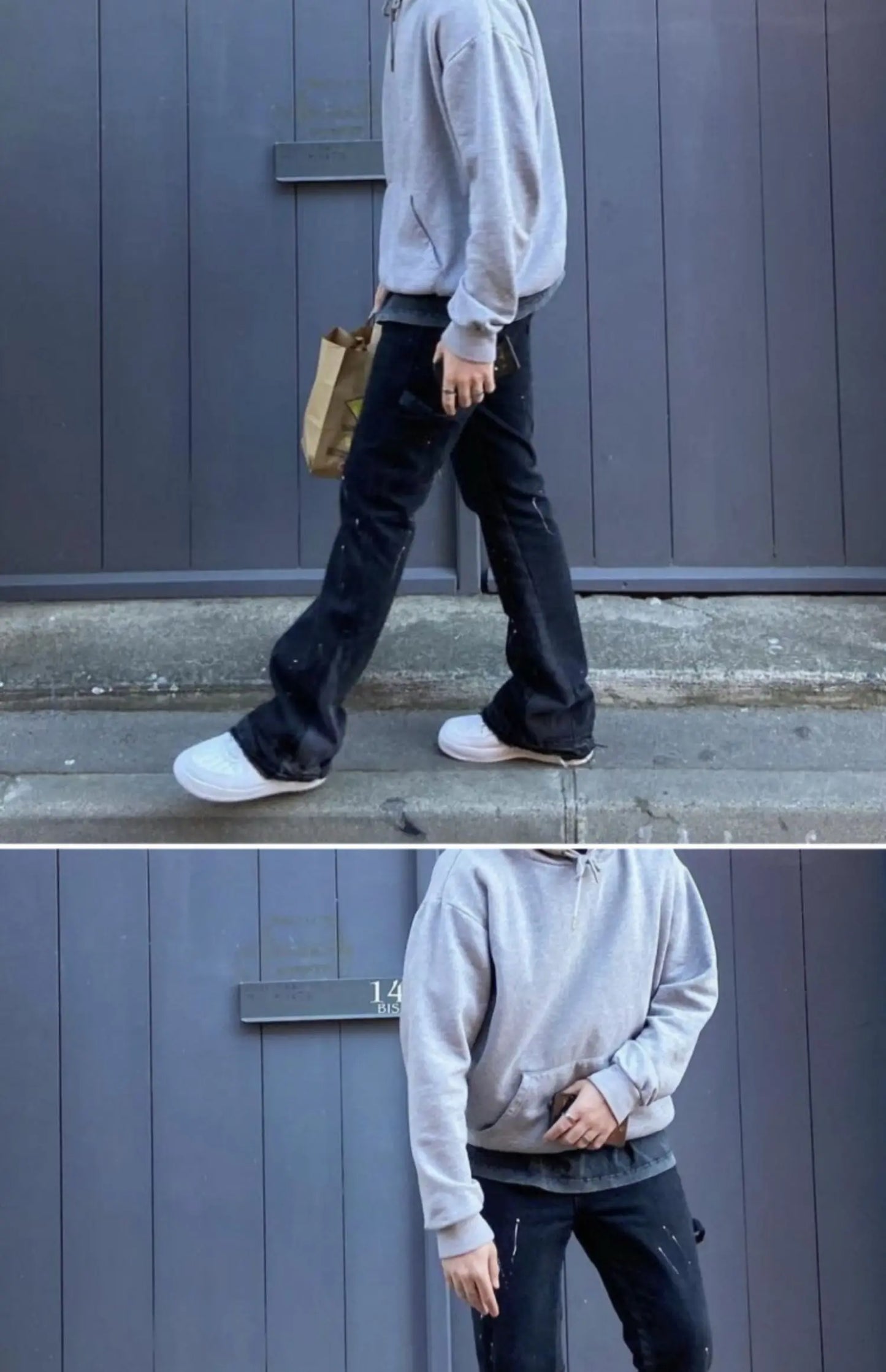Vintage Streetwear Flared Jeans Pants