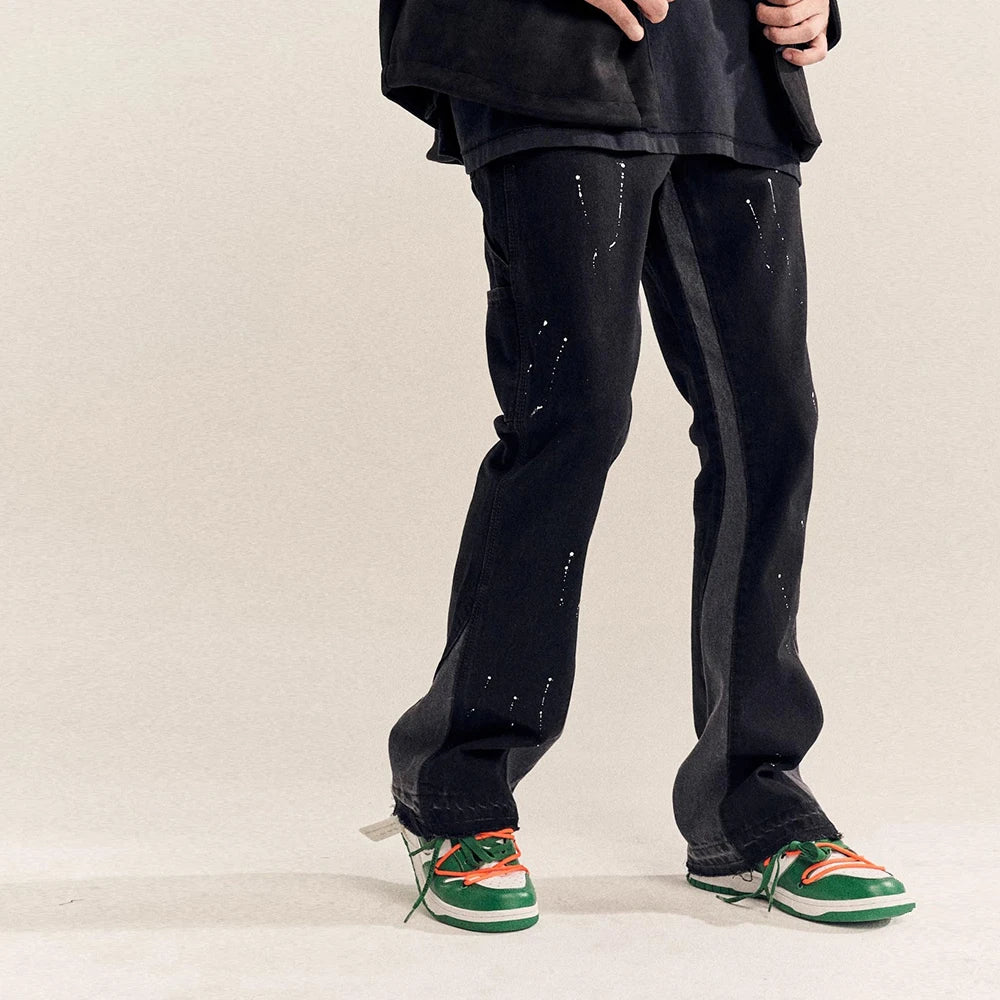Vintage Streetwear Flared Jeans Pants