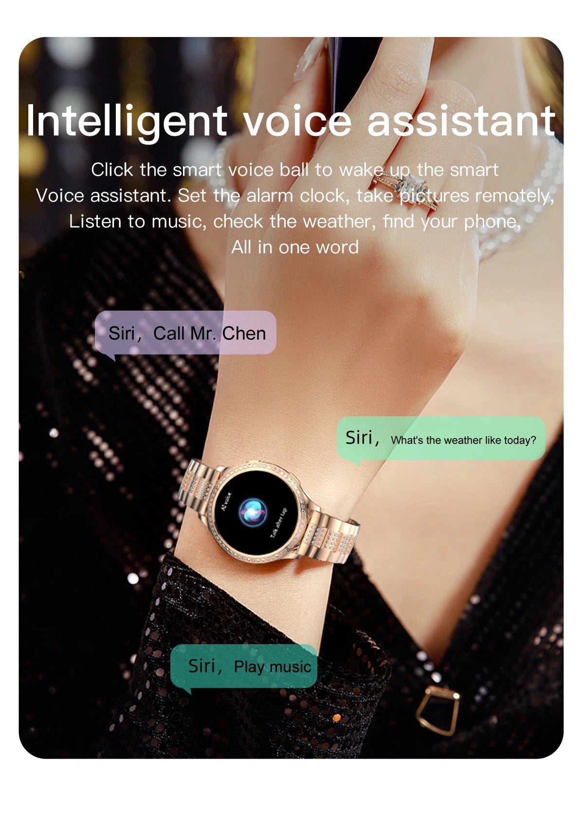 Women Smart Watch Bluetooth Call AI Voice Assistant