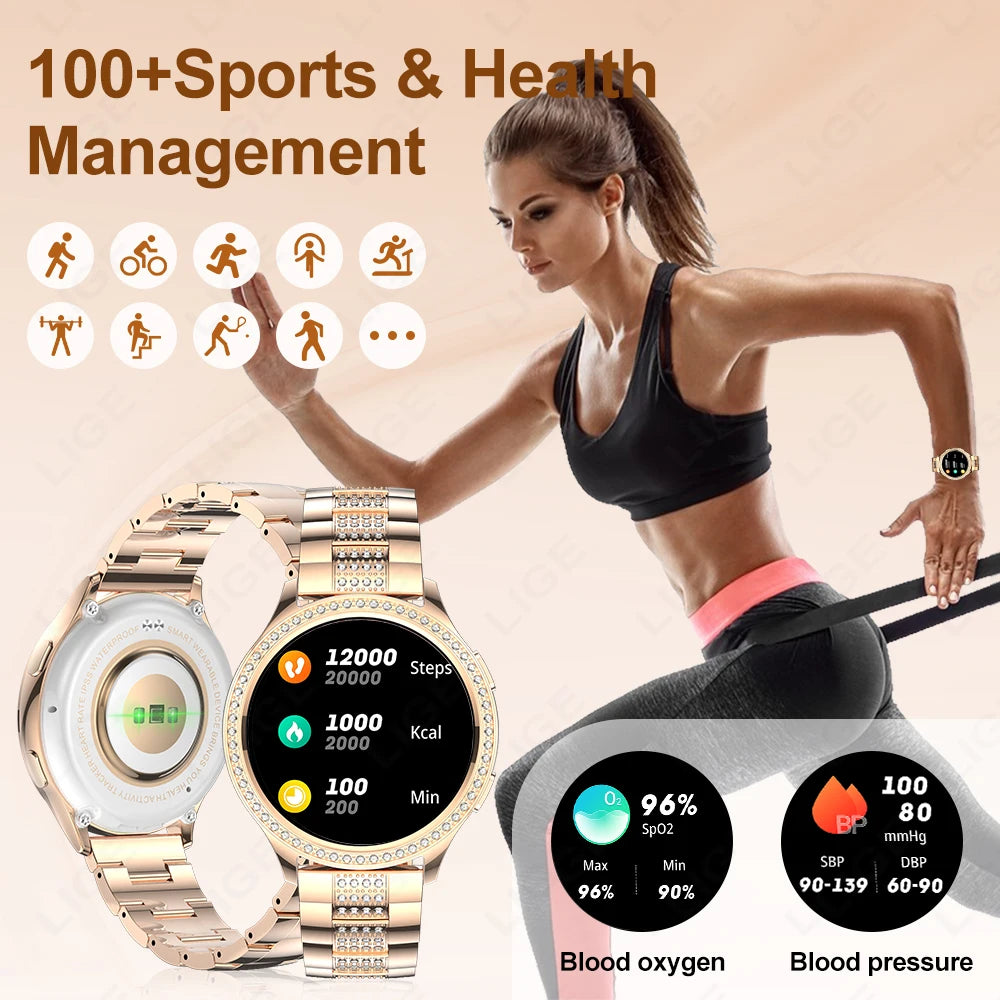 Women Smart Watch Bluetooth Call AI Voice Assistant