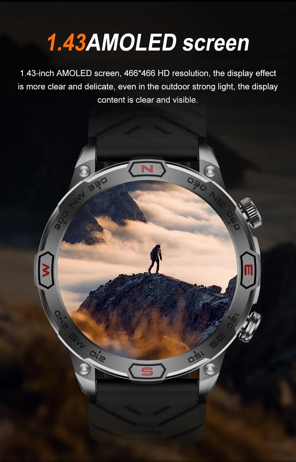 Xiaomi Outdoor Military Flashlight GPS Smart Watch