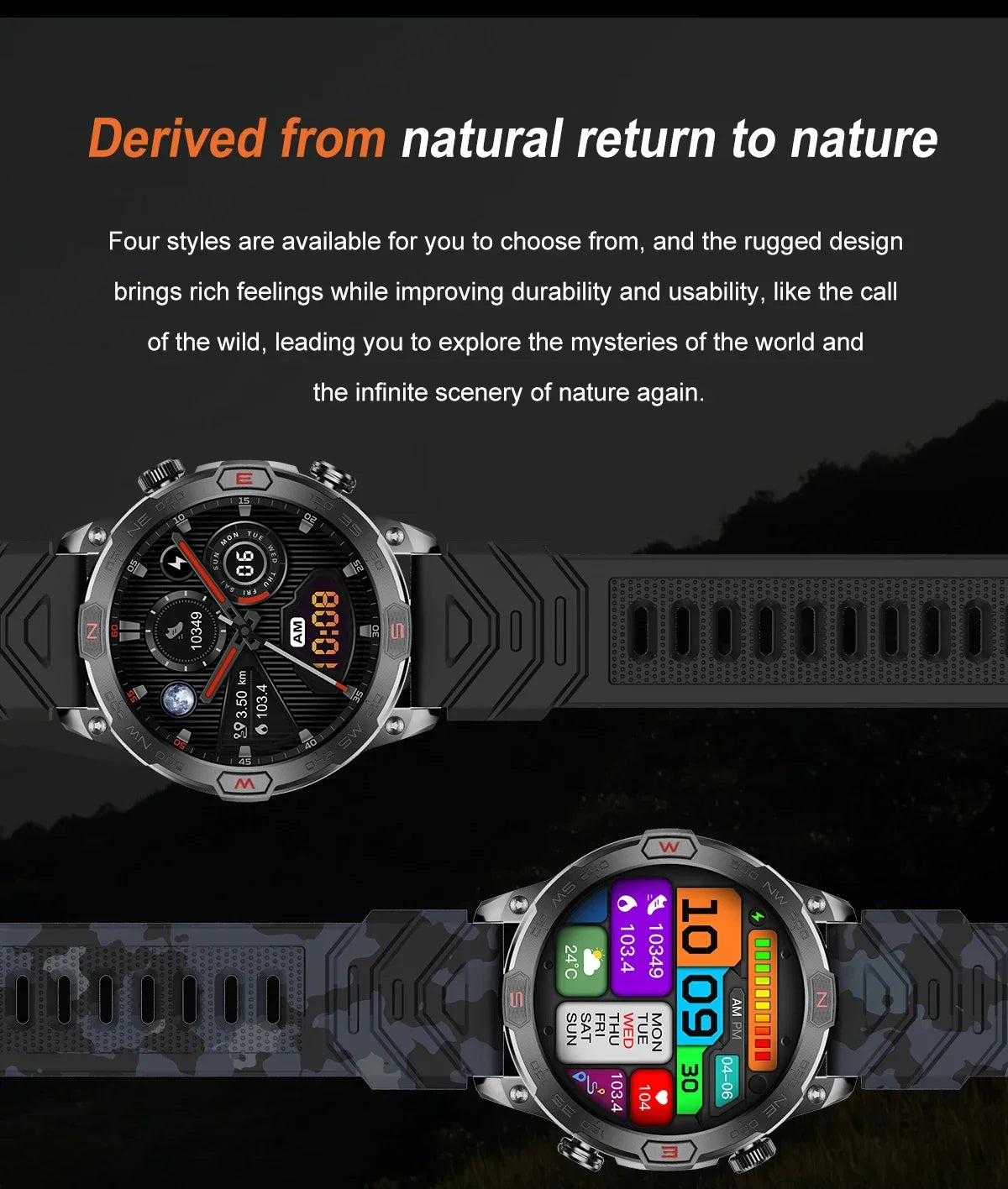 Xiaomi Outdoor Military Flashlight GPS Smart Watch