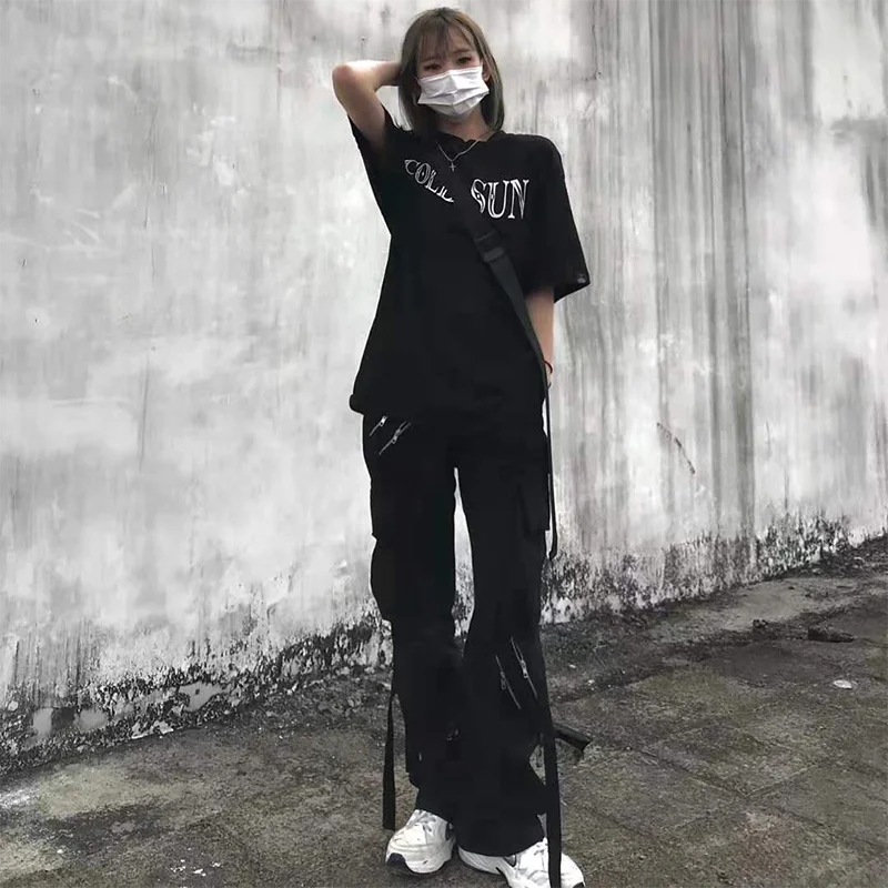 High Street Black Multi Zipper Jeans
