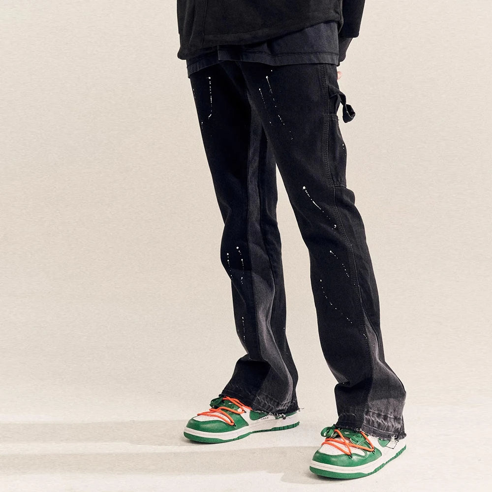 Vintage Streetwear Flared Jeans Pants