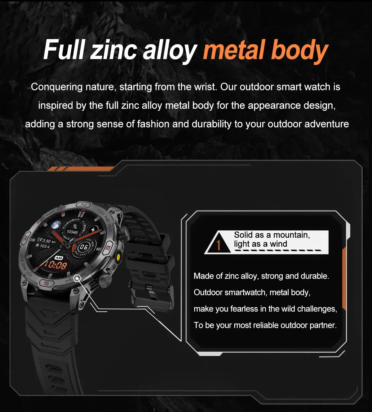 Xiaomi Outdoor Military Flashlight GPS Smart Watch