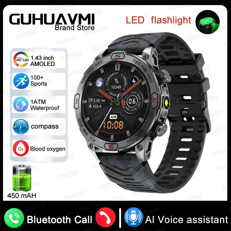 Xiaomi Outdoor Military Flashlight GPS Smart Watch