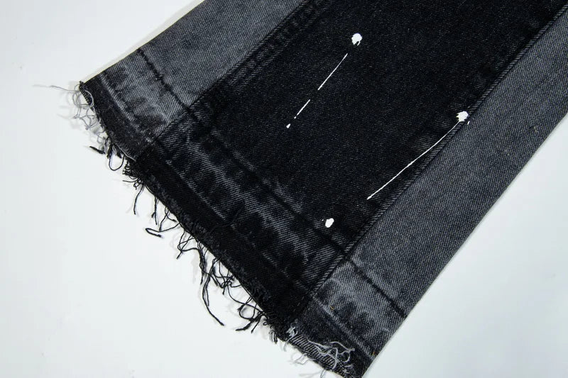 Vintage Streetwear Flared Jeans Pants