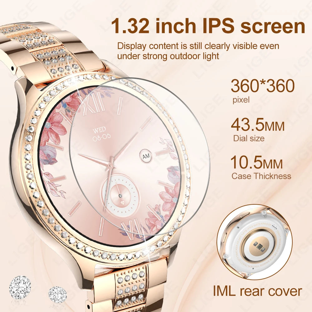 Women Smart Watch Bluetooth Call AI Voice Assistant