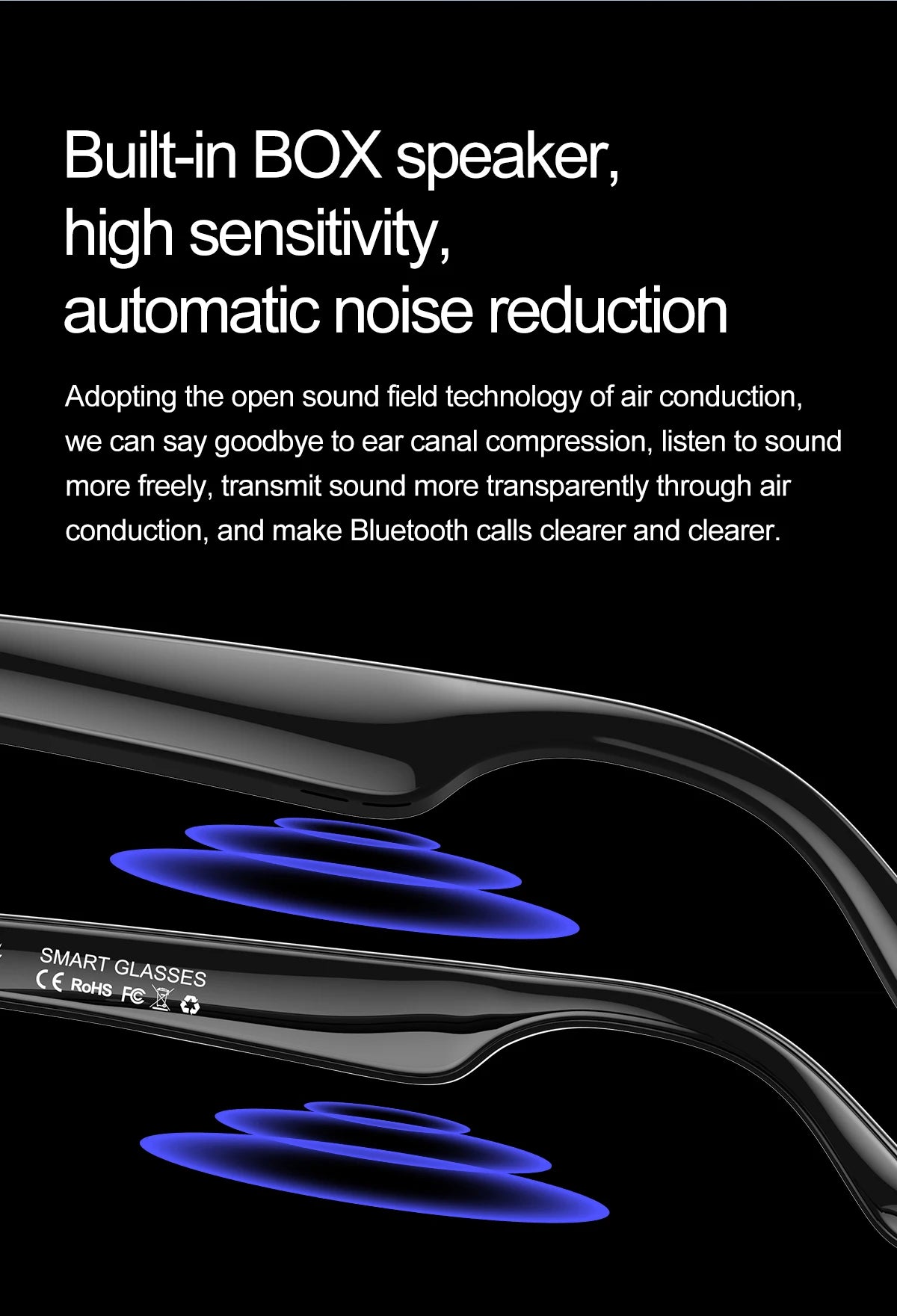 Smart Glasses AI Intelligent Voice Video Real-time Translation Bluetooth