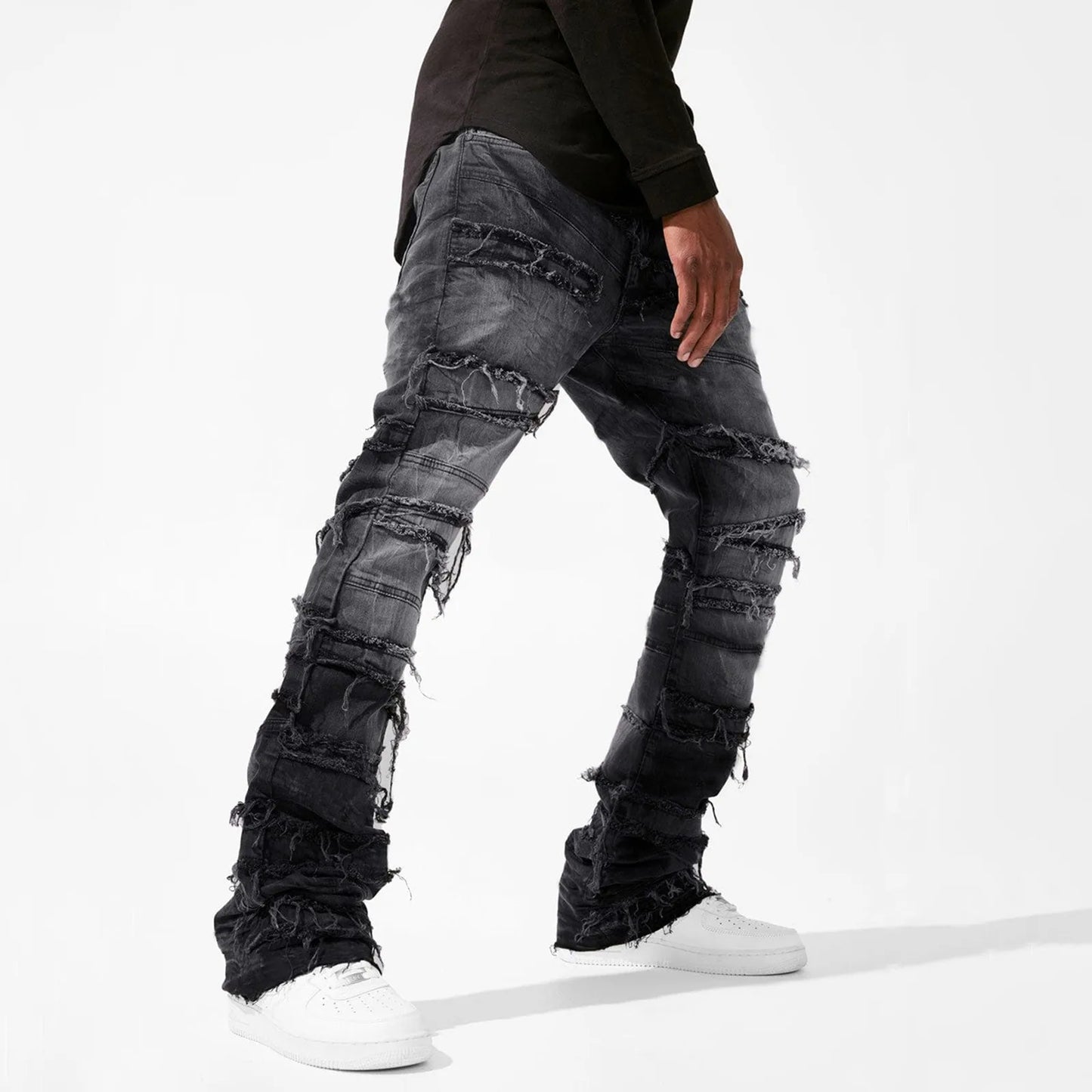 Jeans For Men Stretch Fit Skinny Stacked Ripped