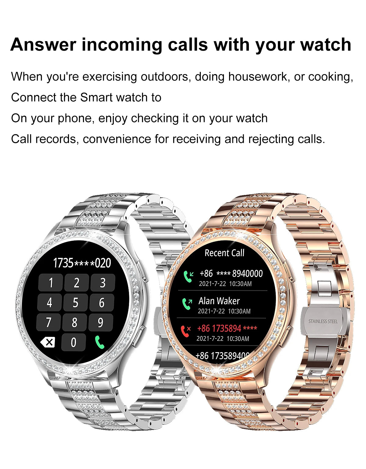Women Smart Watch Bluetooth Call AI Voice Assistant