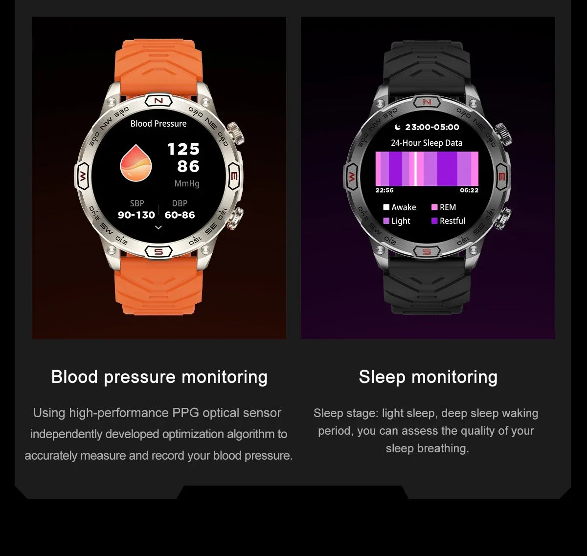 Xiaomi Outdoor Military Flashlight GPS Smart Watch