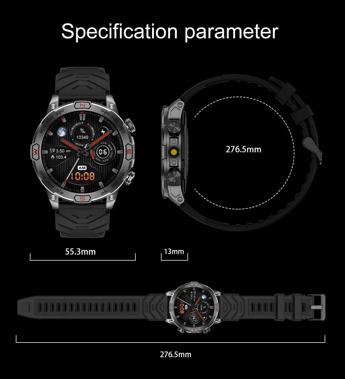Xiaomi Outdoor Military Flashlight GPS Smart Watch