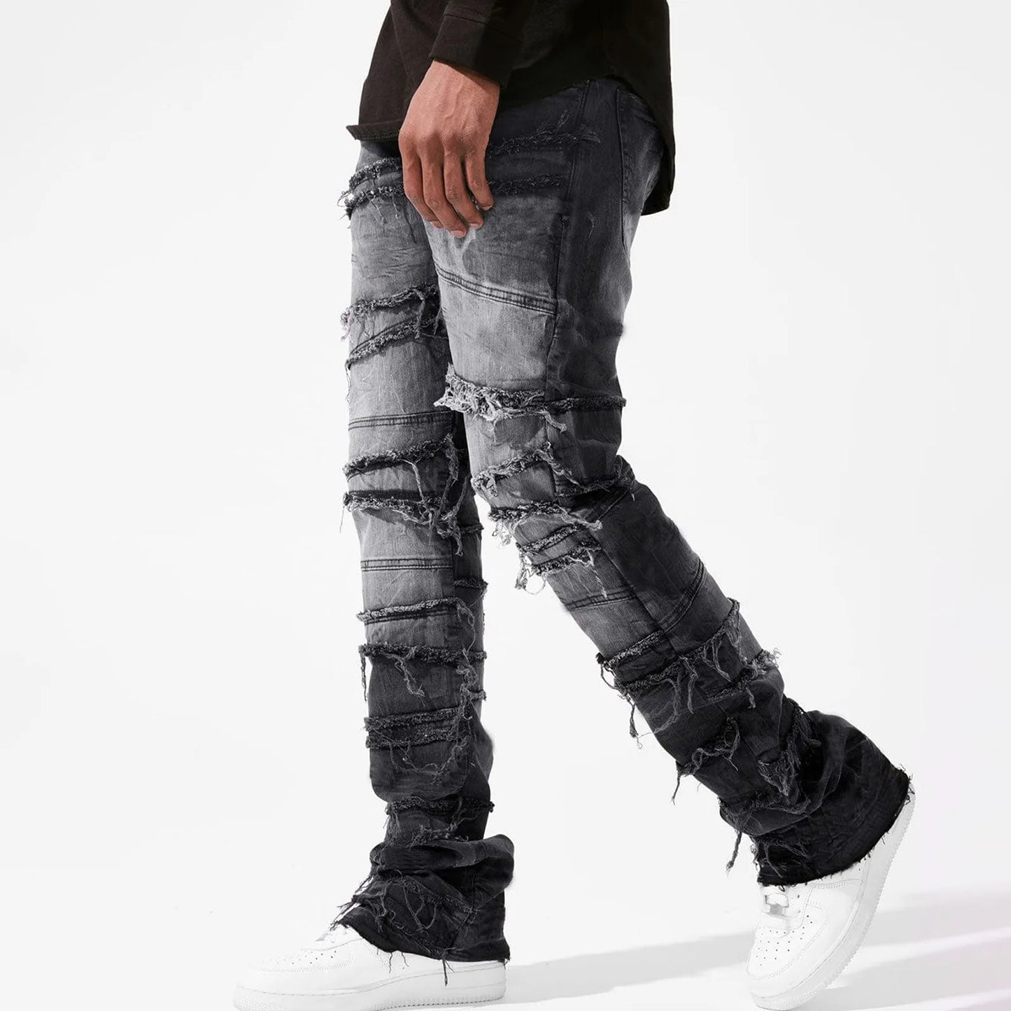 Jeans For Men Stretch Fit Skinny Stacked Ripped