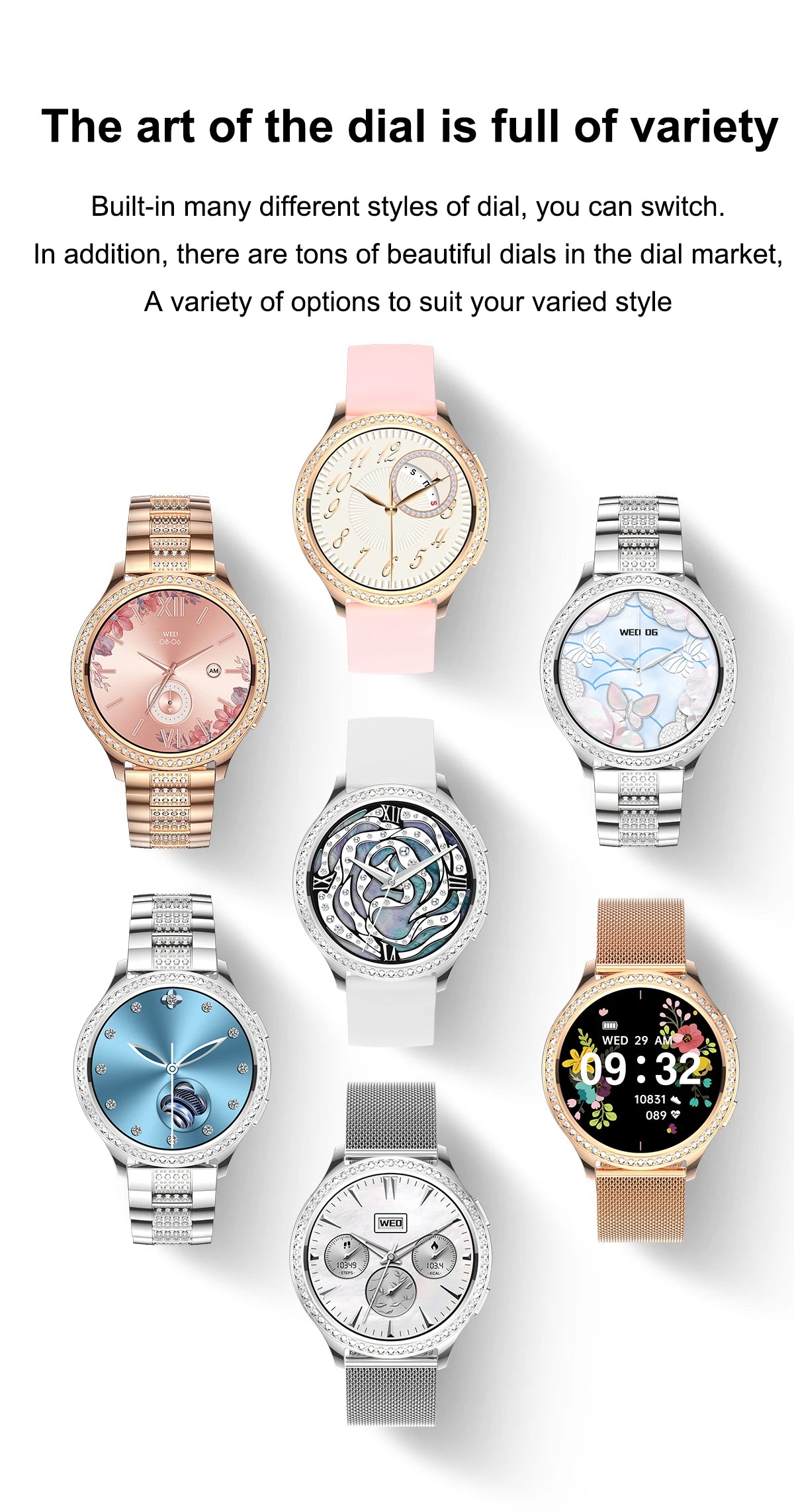 Women Smart Watch Bluetooth Call AI Voice Assistant