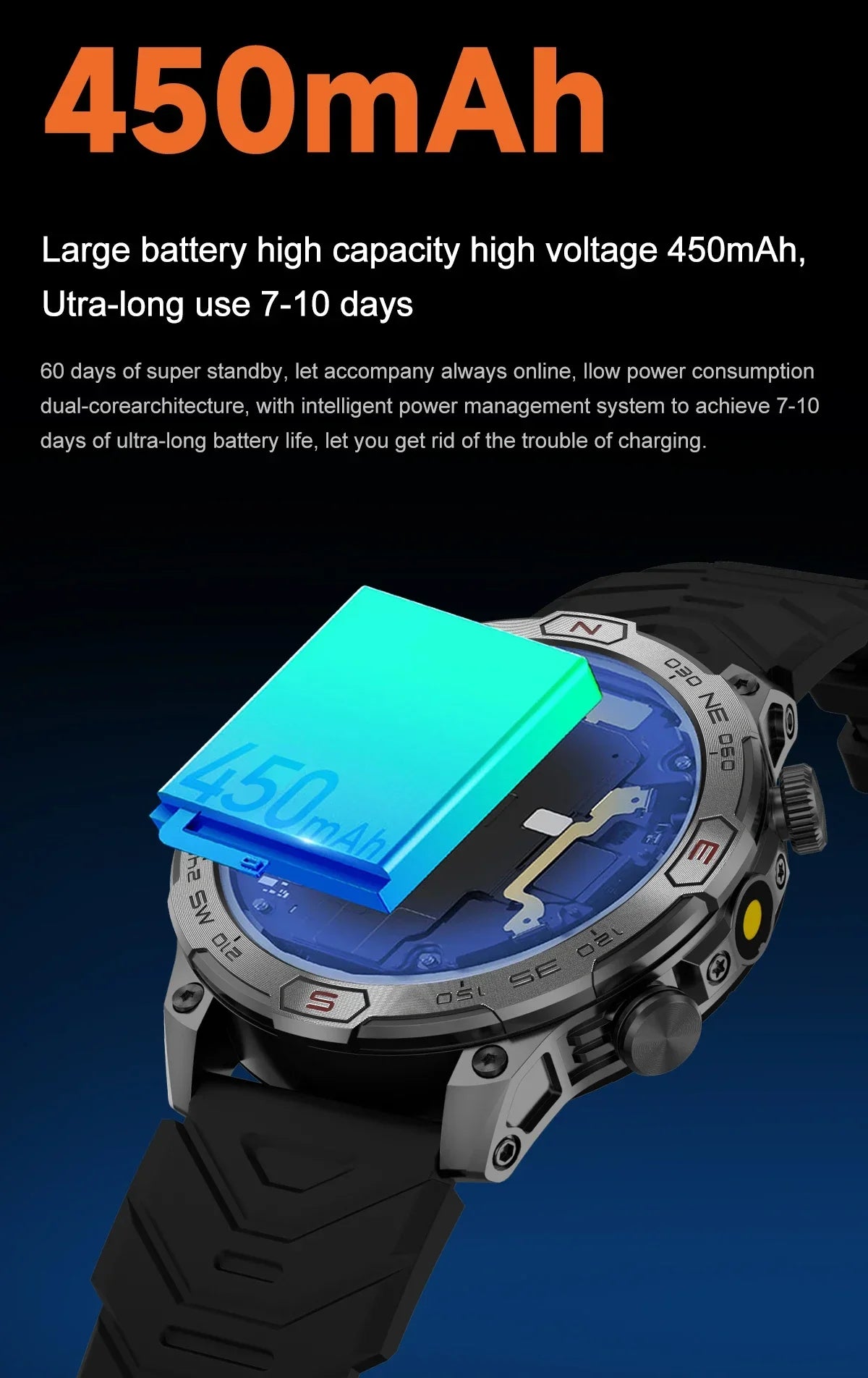 Xiaomi Outdoor Military Flashlight GPS Smart Watch