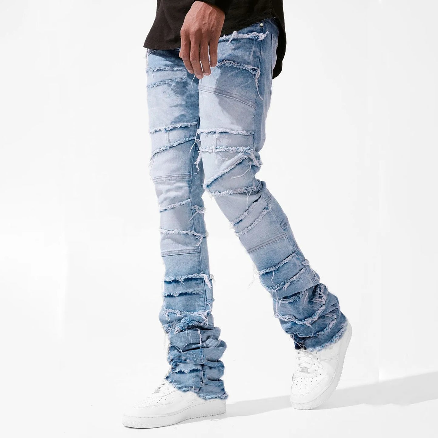 Jeans For Men Stretch Fit Skinny Stacked Ripped