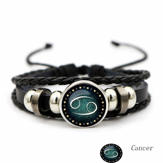 Luminous Twelve Constellation Artificial Gemstone Bracelet